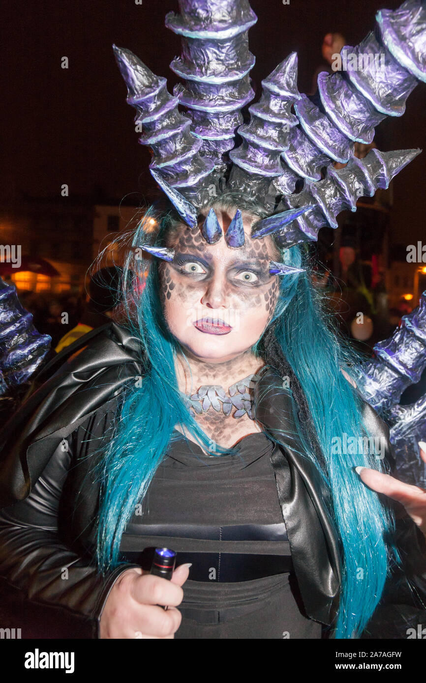 Parade makes its way through streets hires stock photography and