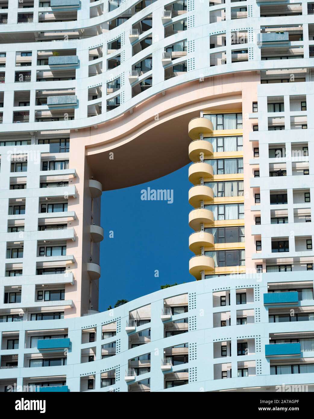 Luxury Apartment Building With Feng Shui Hole At Repulse Bay In Hong Kong