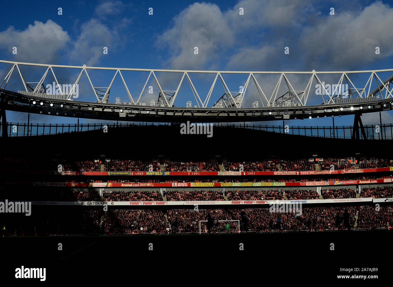 LONDON, ENGLAND - DECEMBER 22, 2018: pictured prior to the 2018/19 Premier League game between Arsenal FC and Burnley FC at Emirates Stadium. Stock Photo