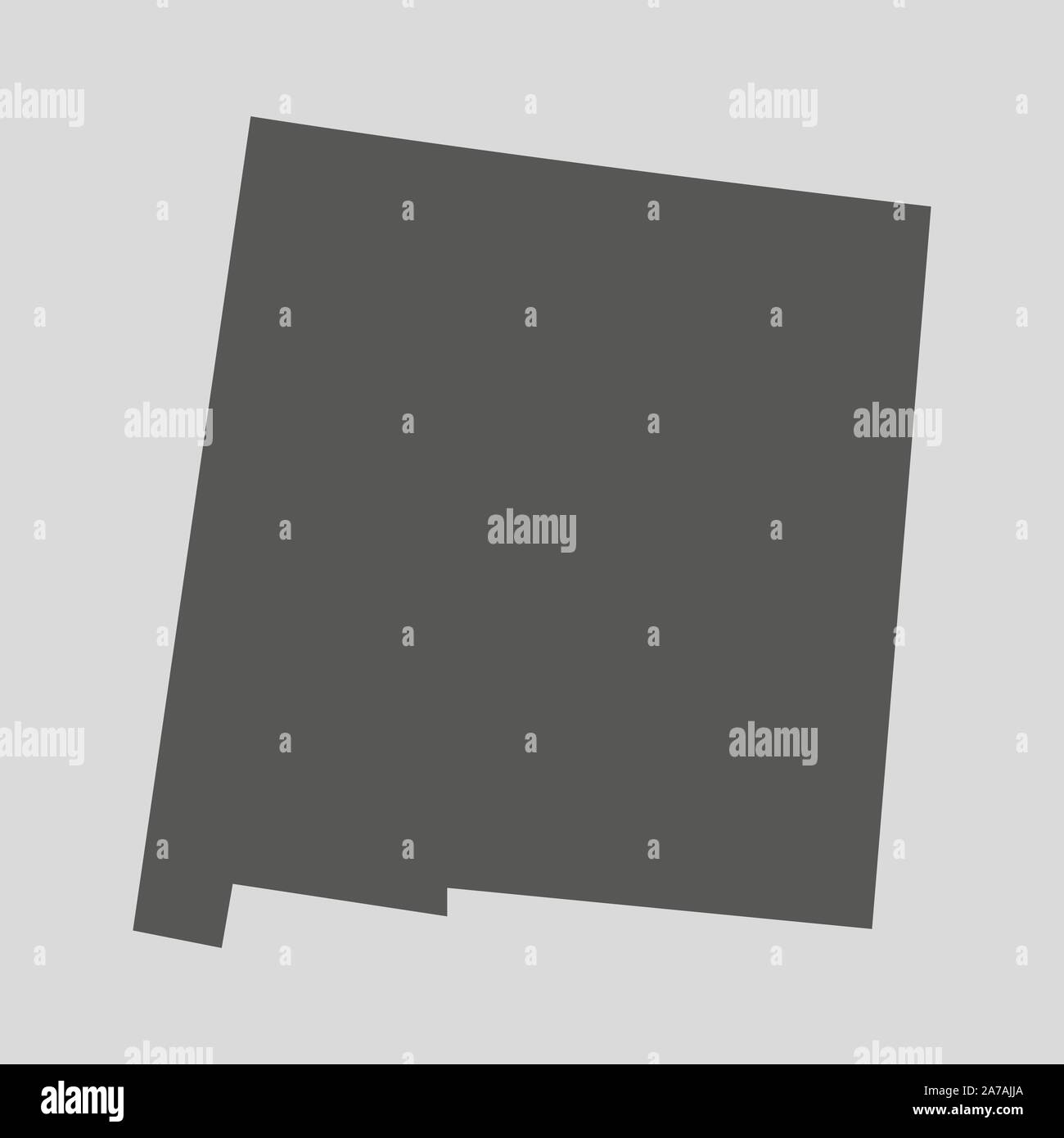 Black map of the State of New Mexico vector illustration. Simple flat