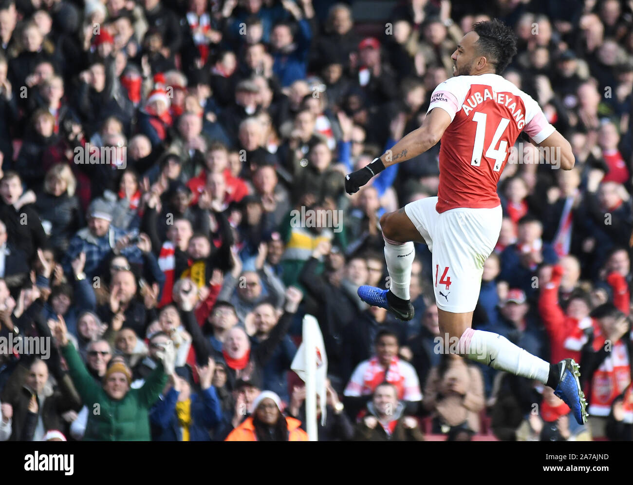 LONDON, ENGLAND - DECEMBER 22, 2018: pictured during the 2018/19 Premier League game between Arsenal FC and Burnley FC at Emirates Stadium. Stock Photo