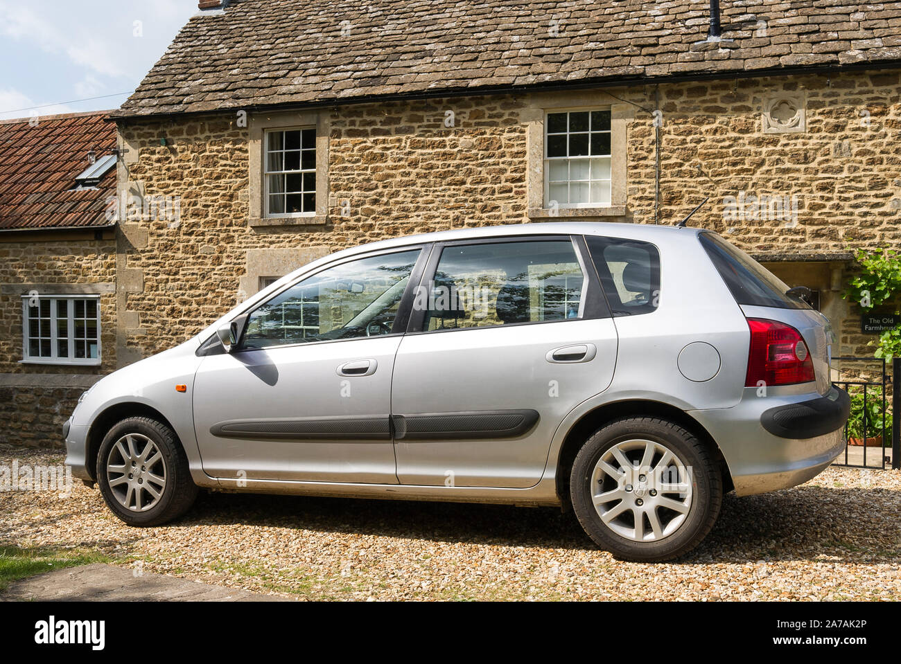 A Honda Civic hatchback private car built in 2002 in Wiltshire England UK Stock Photo