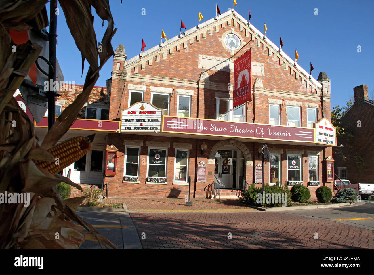 The historical Barter Theatre in downtown Abingdon, VA, USA Stock Photo