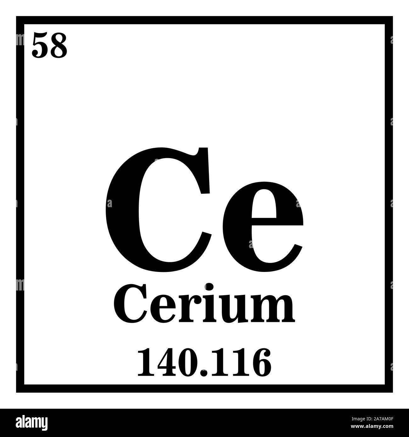 Cerium Periodic Table of the Elements Vector illustration eps 10 Stock  Vector Image & Art - Alamy