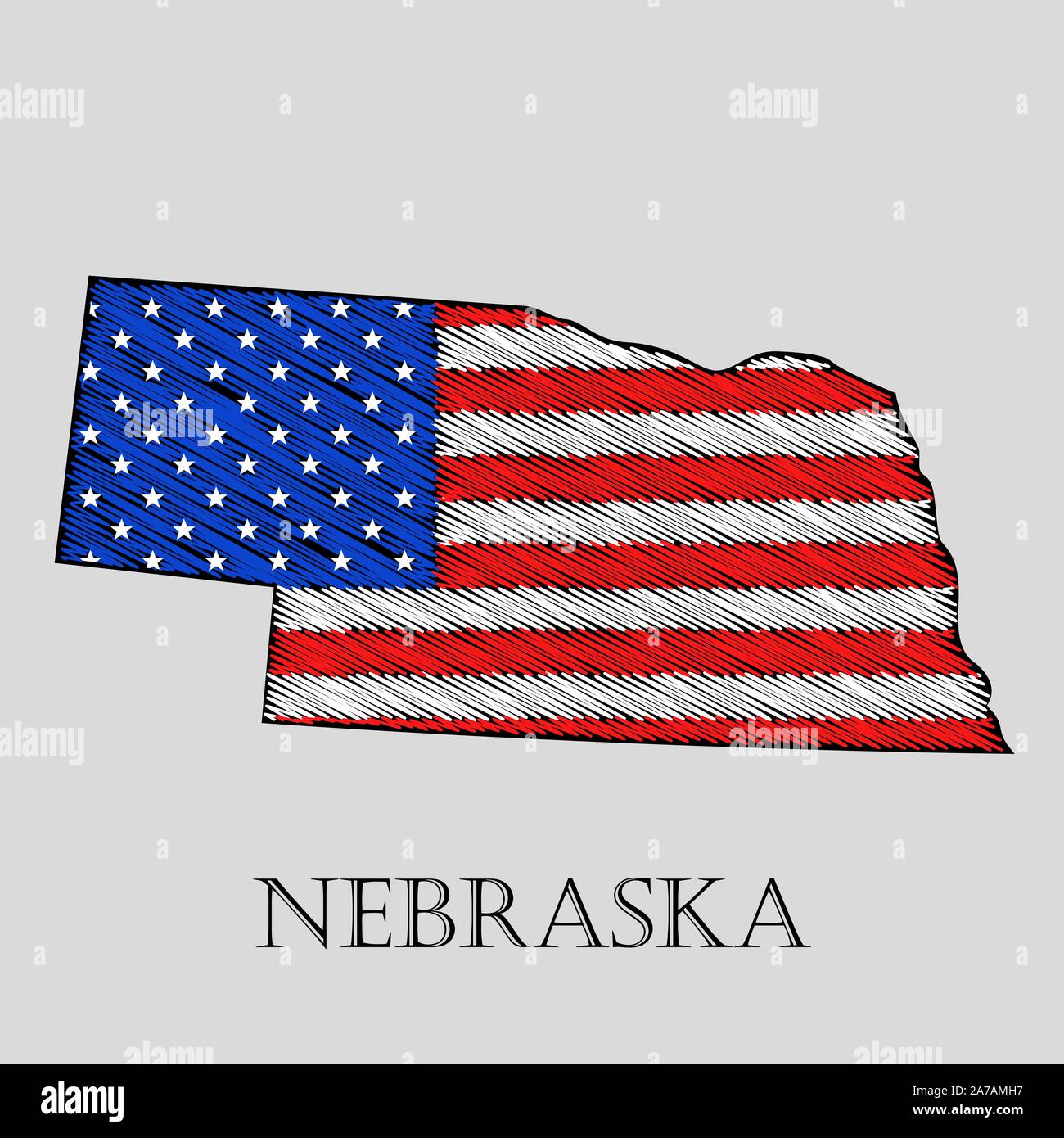 Nebraska drawing hi-res stock photography and images - Alamy