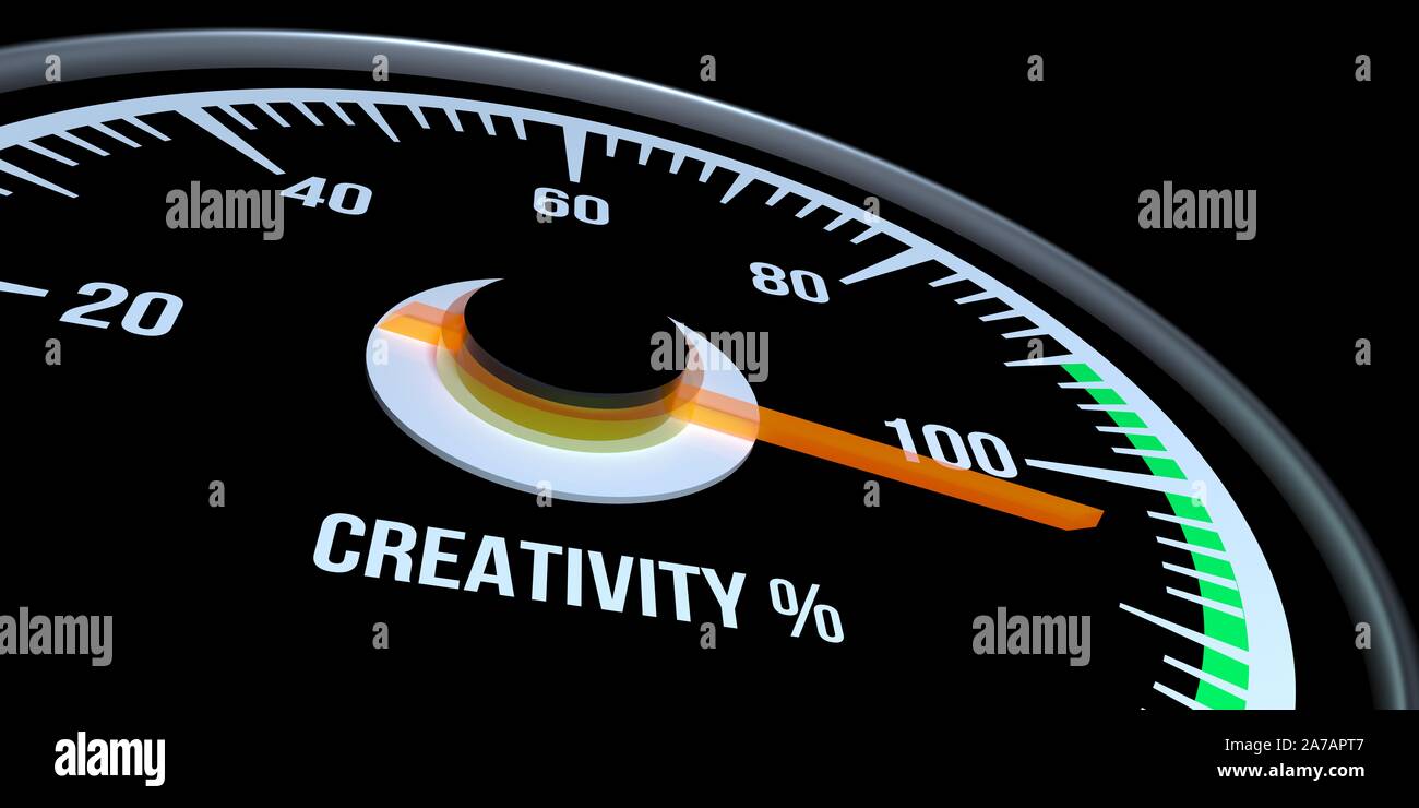 Creativity Level Meter on 100 % extremely detailed and realistic high ...