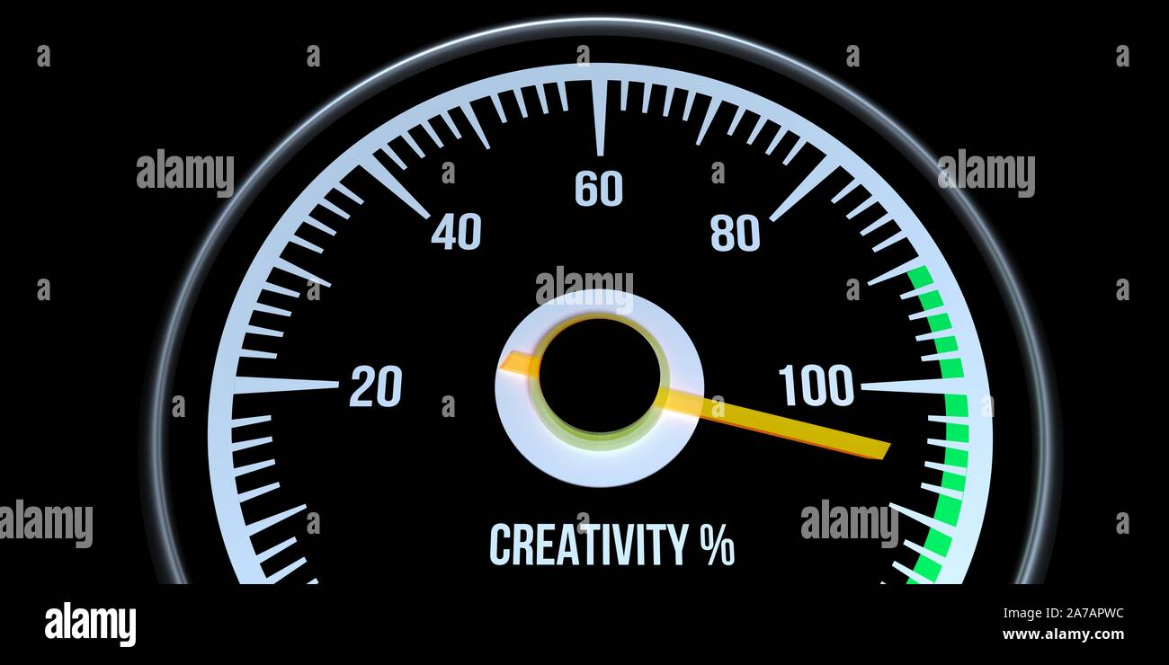 Creativity Level Meter on 100 % extremely detailed and realistic high ...