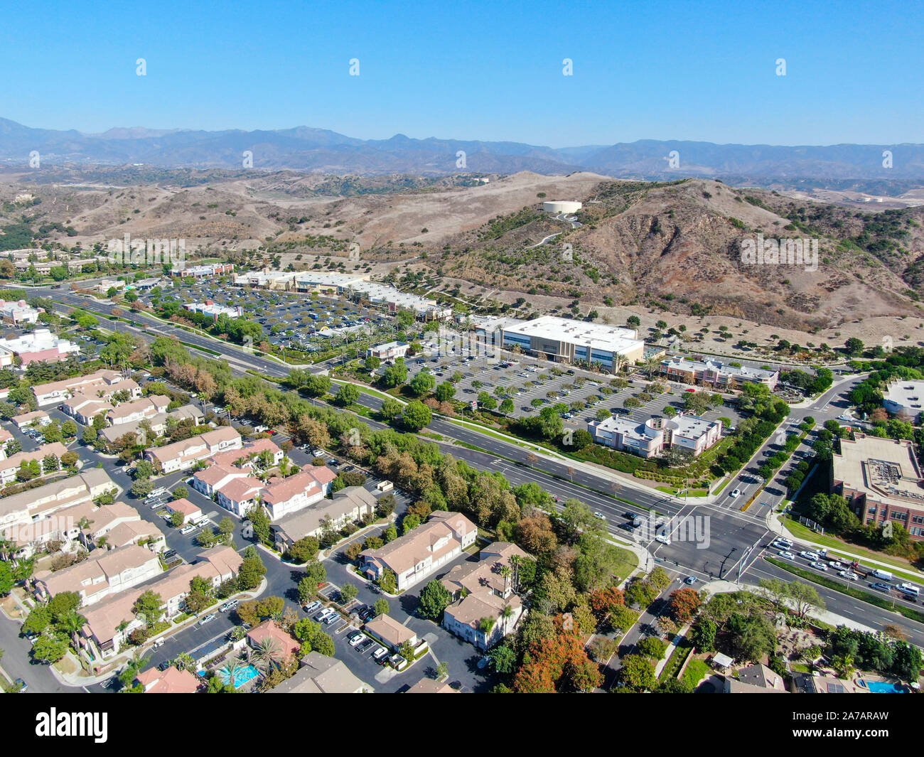 Aerial view of masterplanned community and censusdesignated Ladera