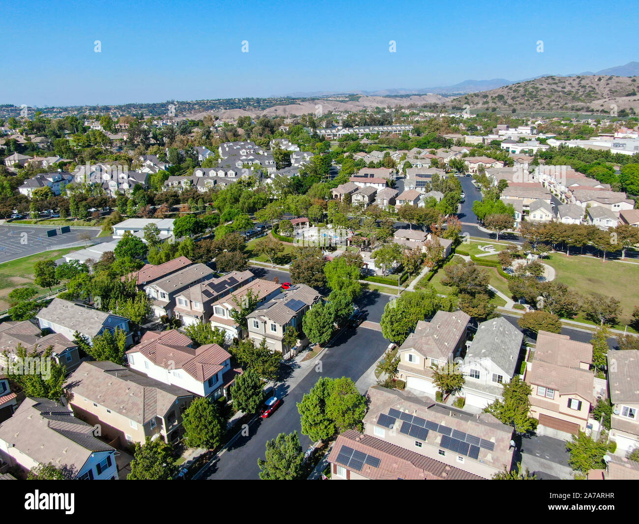 Aerial view of masterplanned community and censusdesignated Ladera