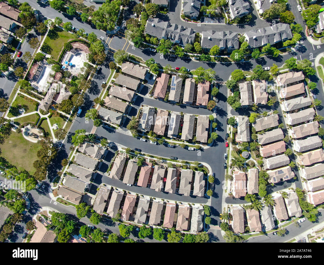 Aerial view of masterplanned community and censusdesignated Ladera