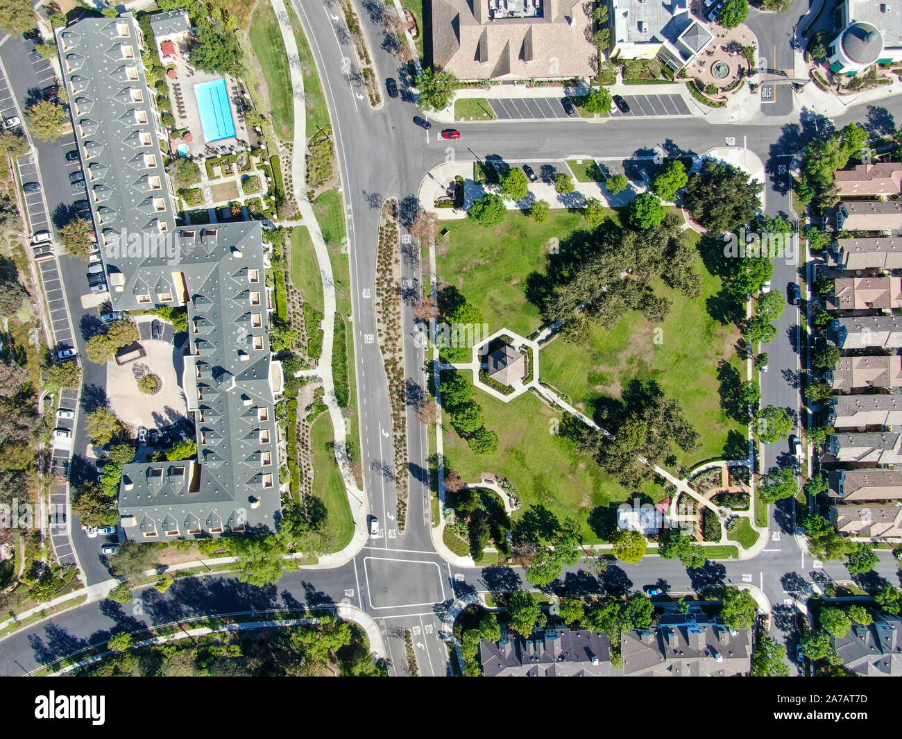 Aerial view of masterplanned community and censusdesignated Ladera