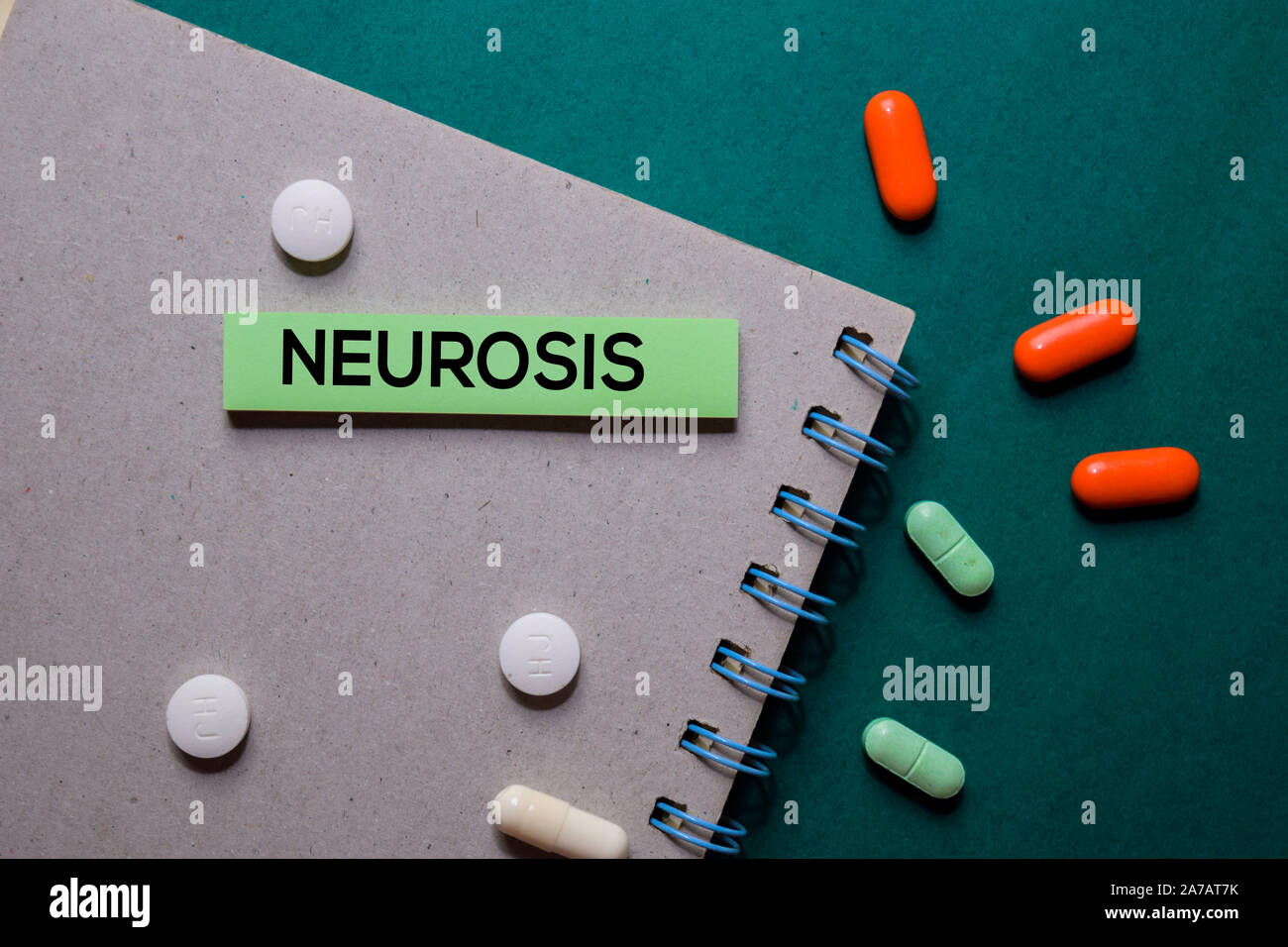 Neurosis Text On Sticky Notes Office Desk Background Medical Or