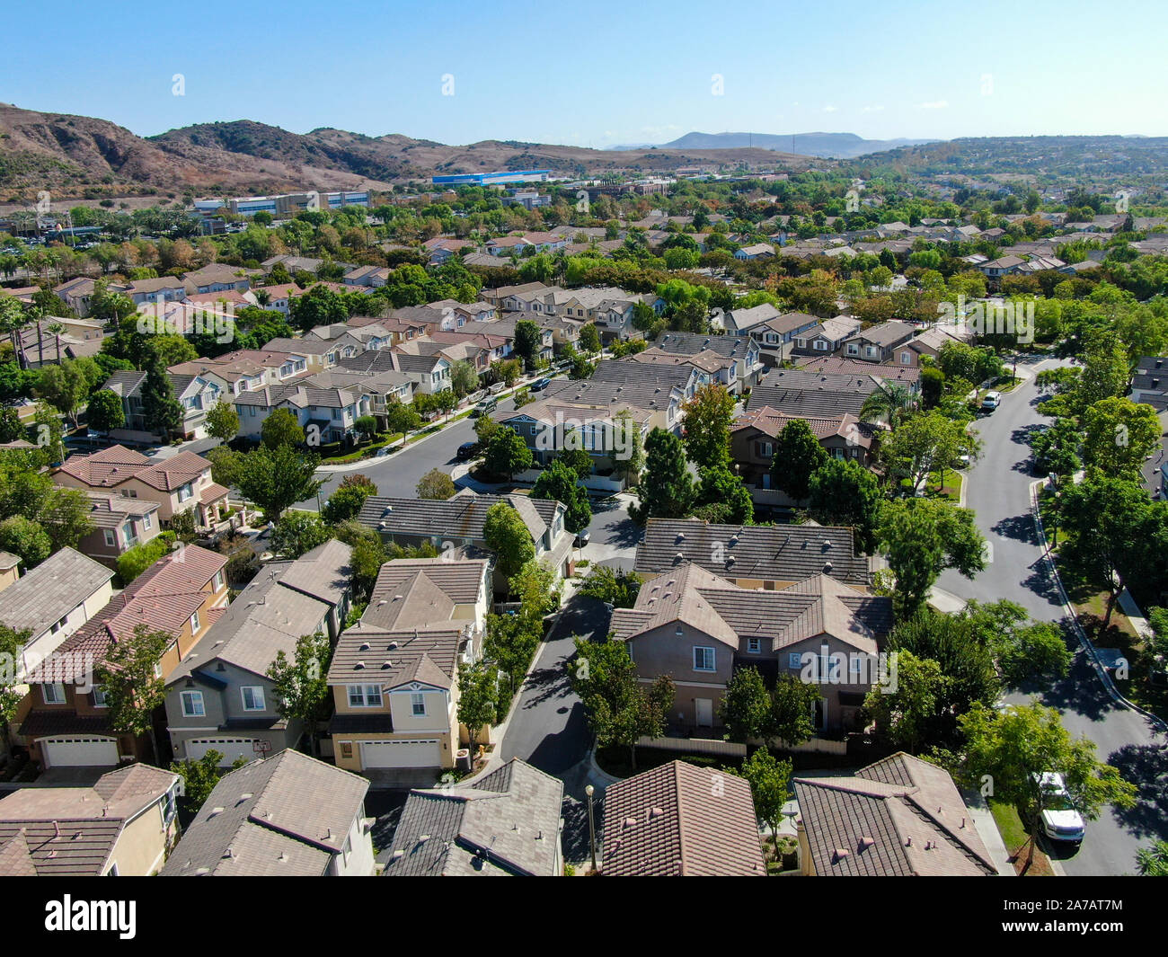 Aerial view of masterplanned community and censusdesignated Ladera