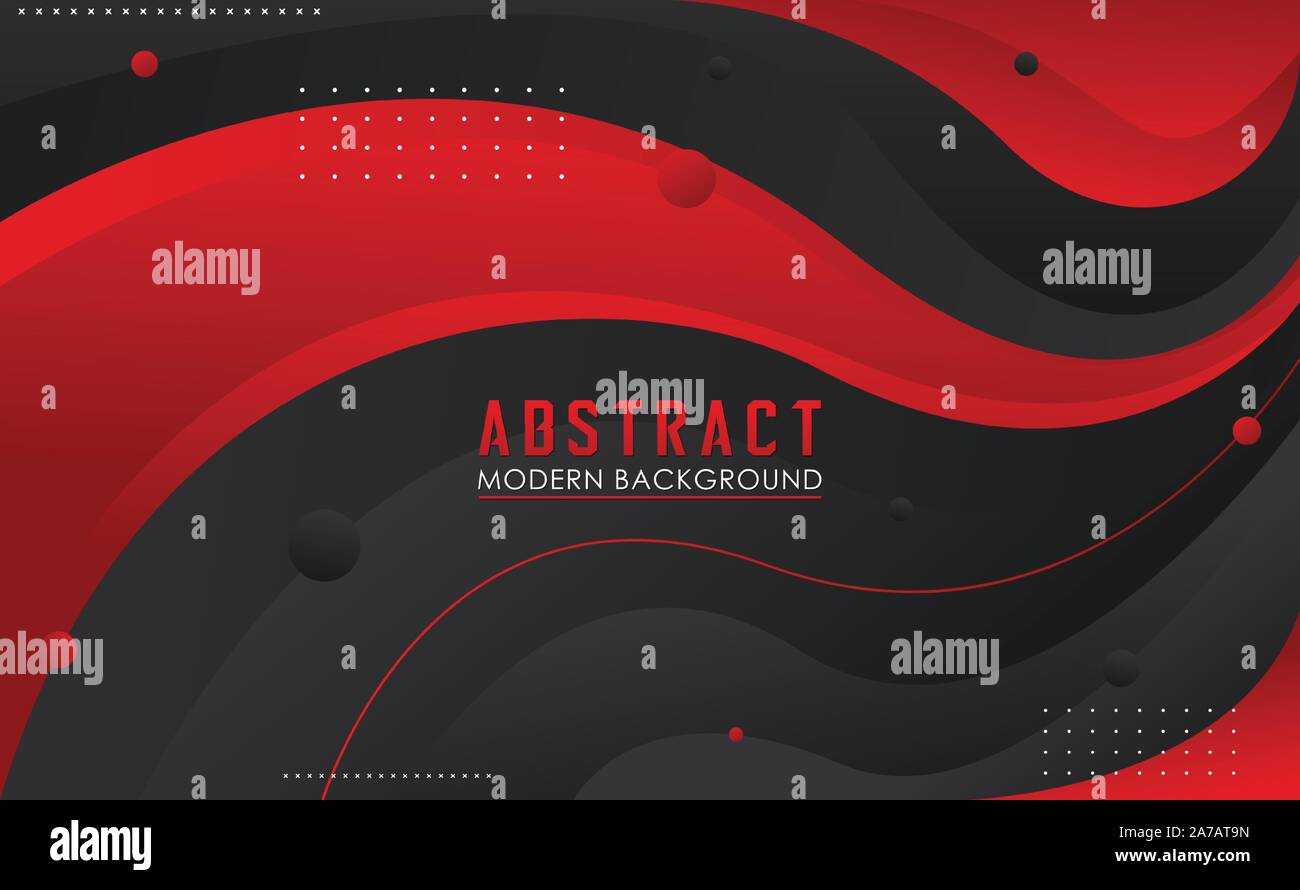 Black and Red Wavy Abstract Background Stock Vector Image & Art - Alamy