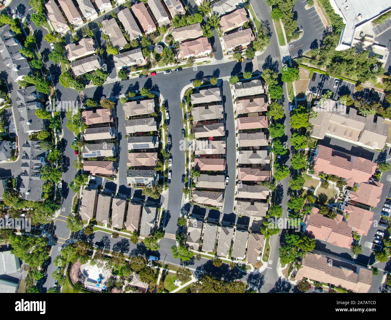 Aerial view of masterplanned community and censusdesignated Ladera