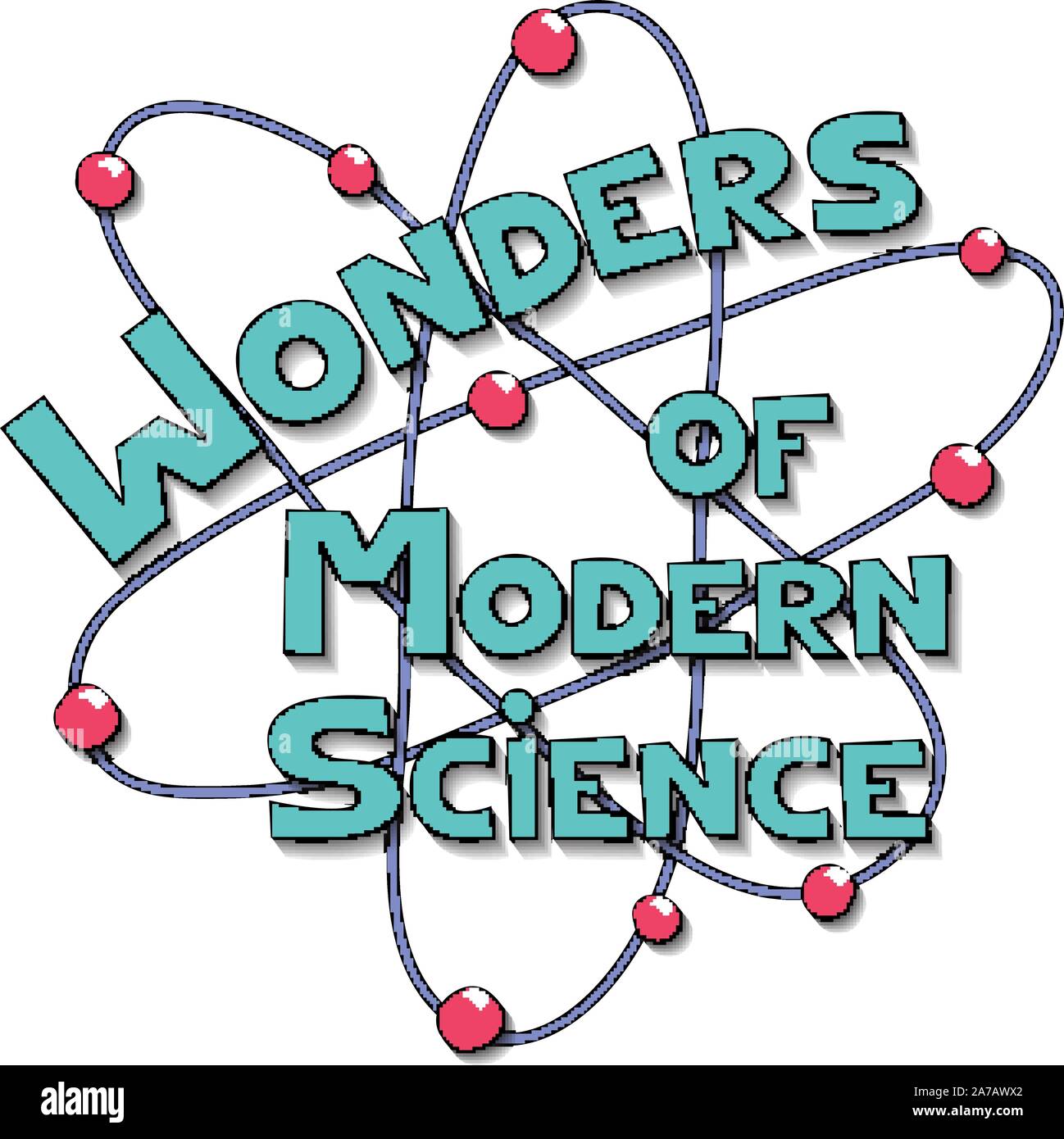 Wonders of Modern Science - grouped easy to edit Stock Vector