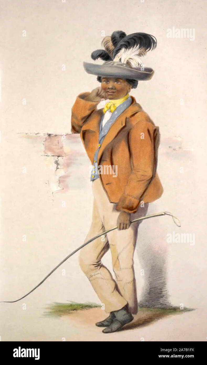 Christian Matthel - A Half Caste Hottentot, South Africa, circa 1849 Stock Photo