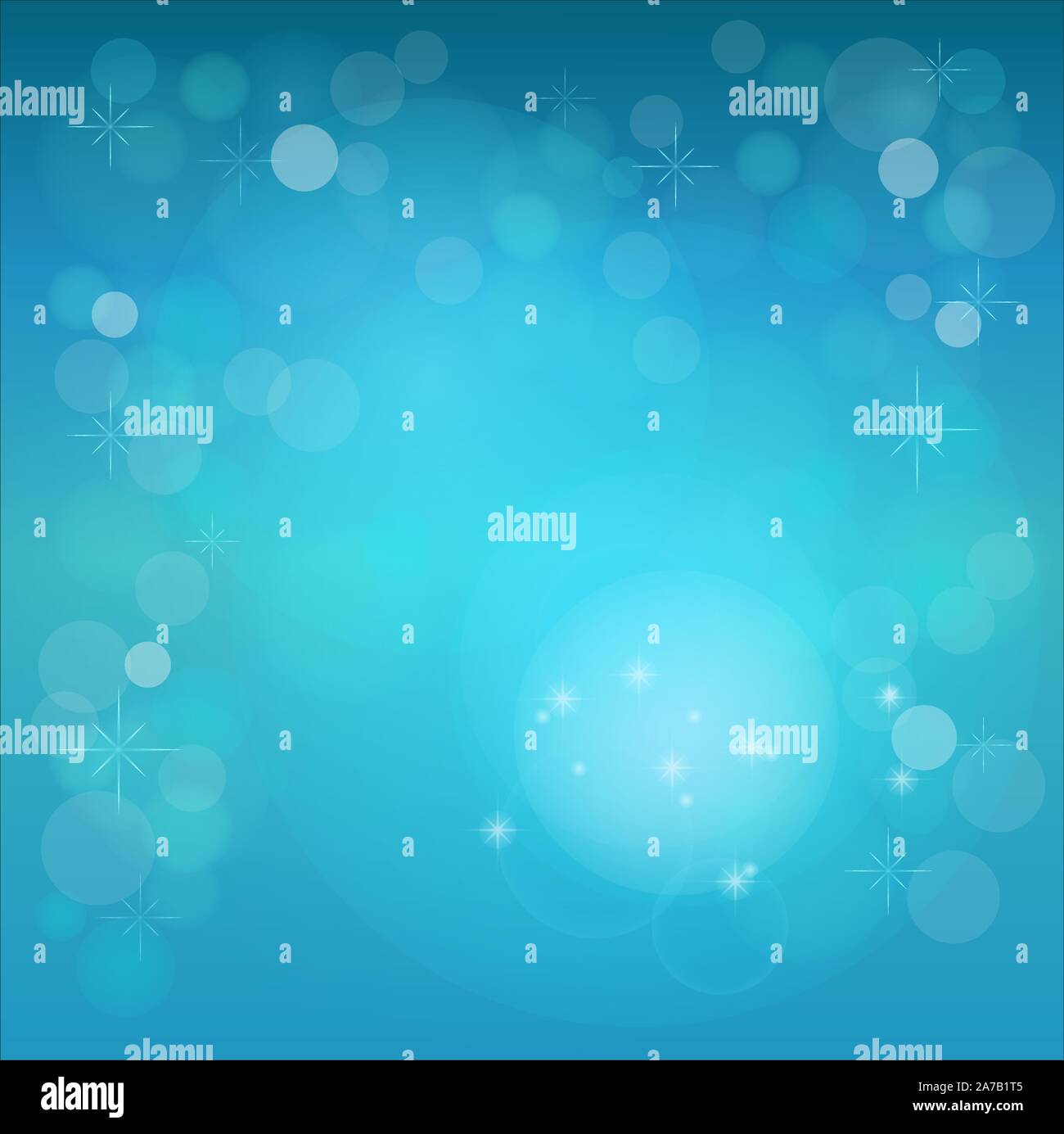 Abstract Light Bokeh background with lens flare dots and sparkle stars ...