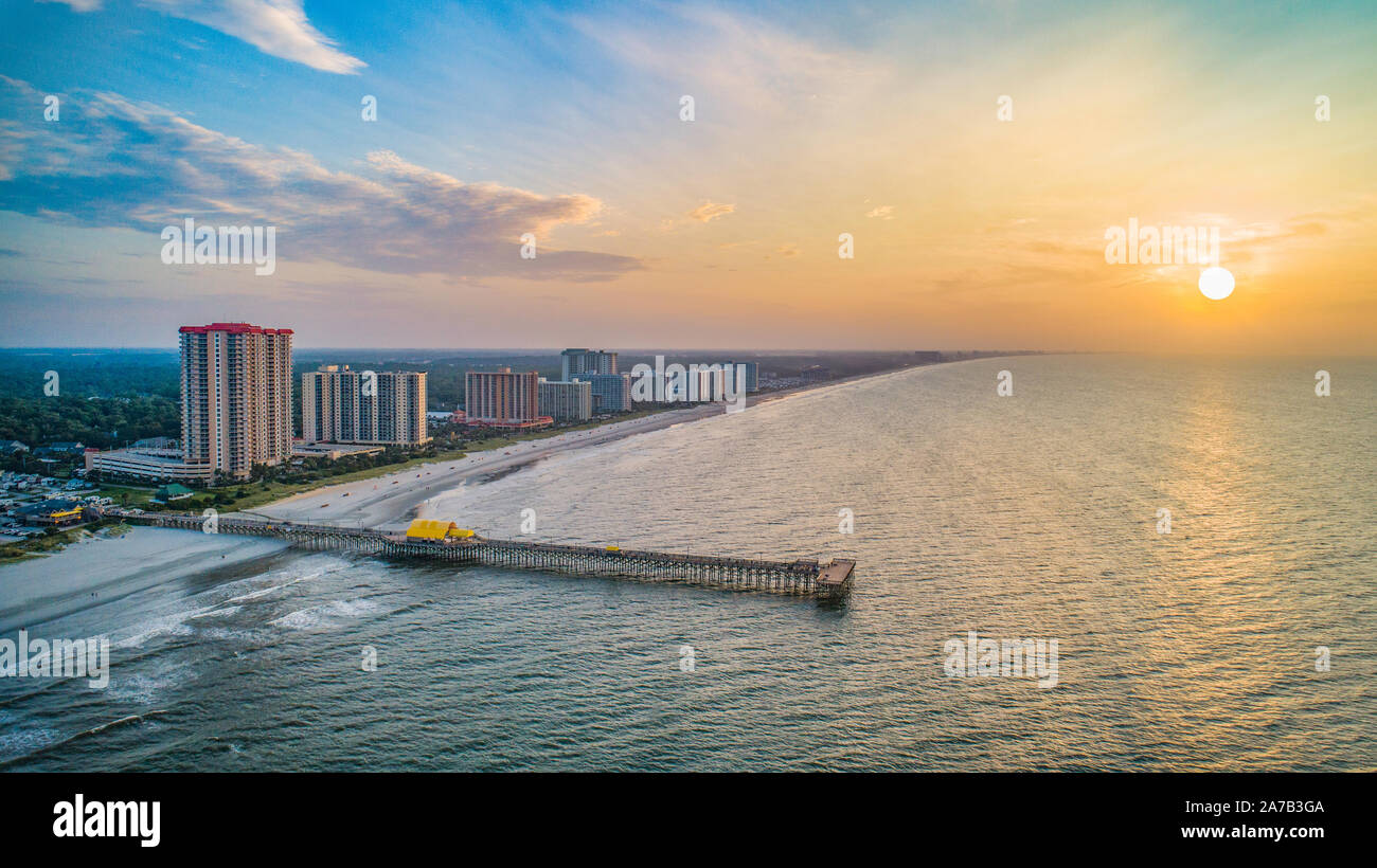 Myrtle Beach, South Carolina, USA Drone Aerial Stock Photo Alamy