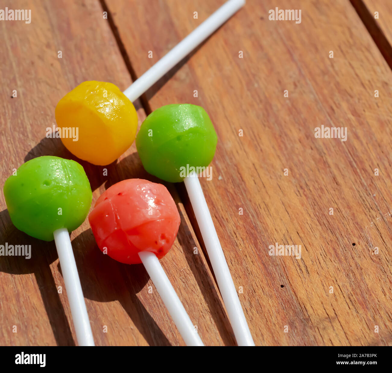 lollipop candy close up view Stock Photo