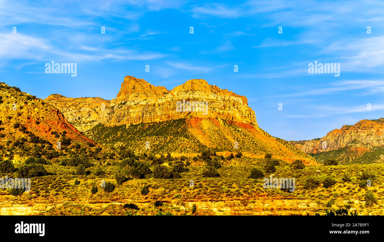 Sunset over Canaan Mountain just south of Zion National Park in Utah, USA Stock Photo