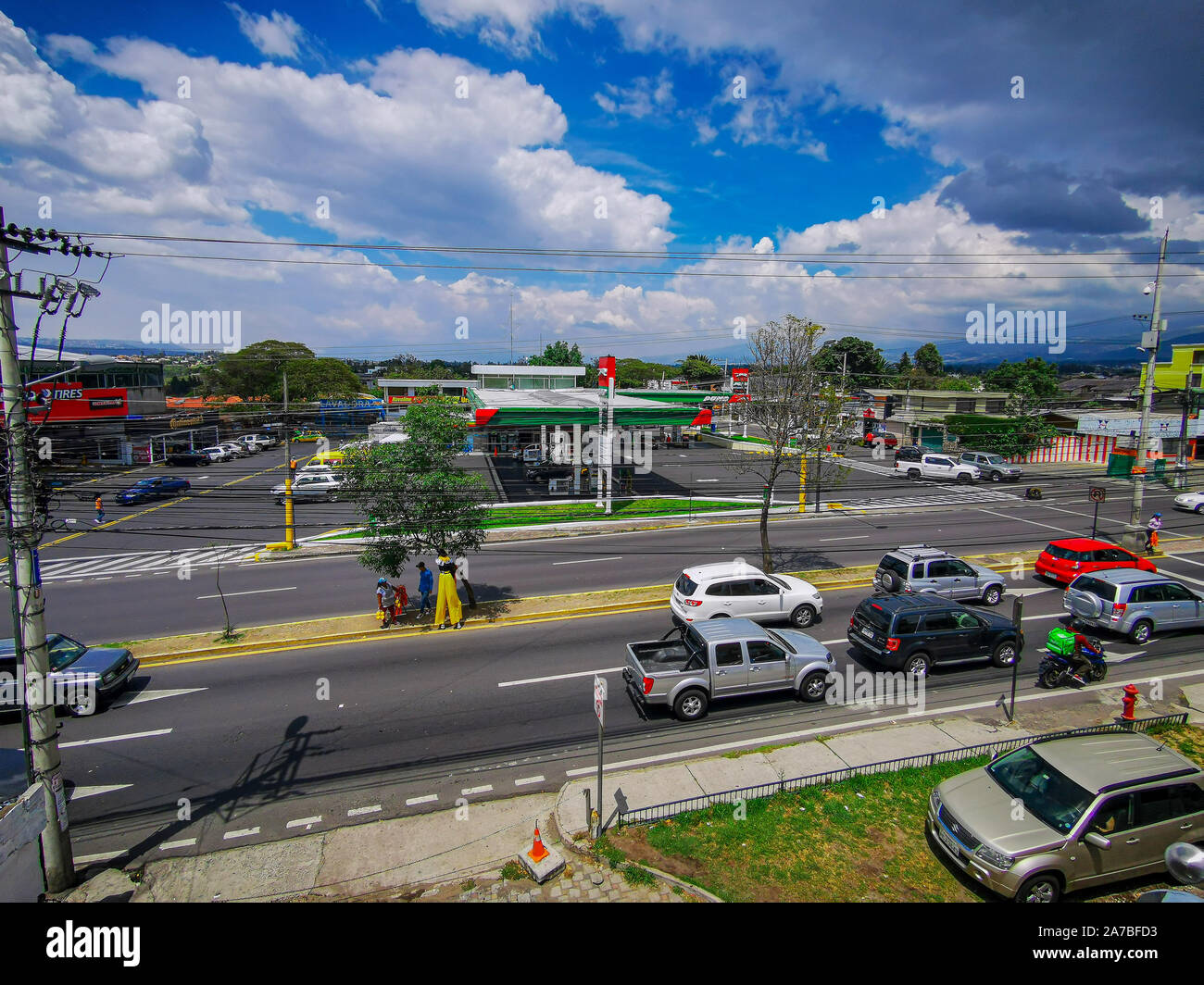 Tumbaco, Pichincha, Ecuador - October 25, 2019: Puma gas station in the  central road of the town of Tumbaco near the city of Quito Stock Photo -  Alamy