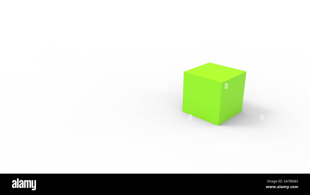 3d rendering of a cube box square isolated in a white studio enviroment ...