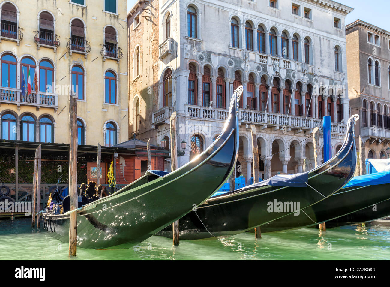 Venice Gondolas Stock Photo