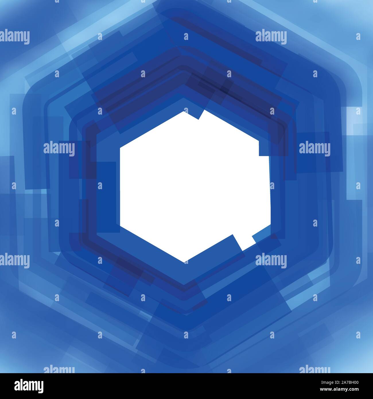 Vector background with blue blurred hexagon Stock Vector
