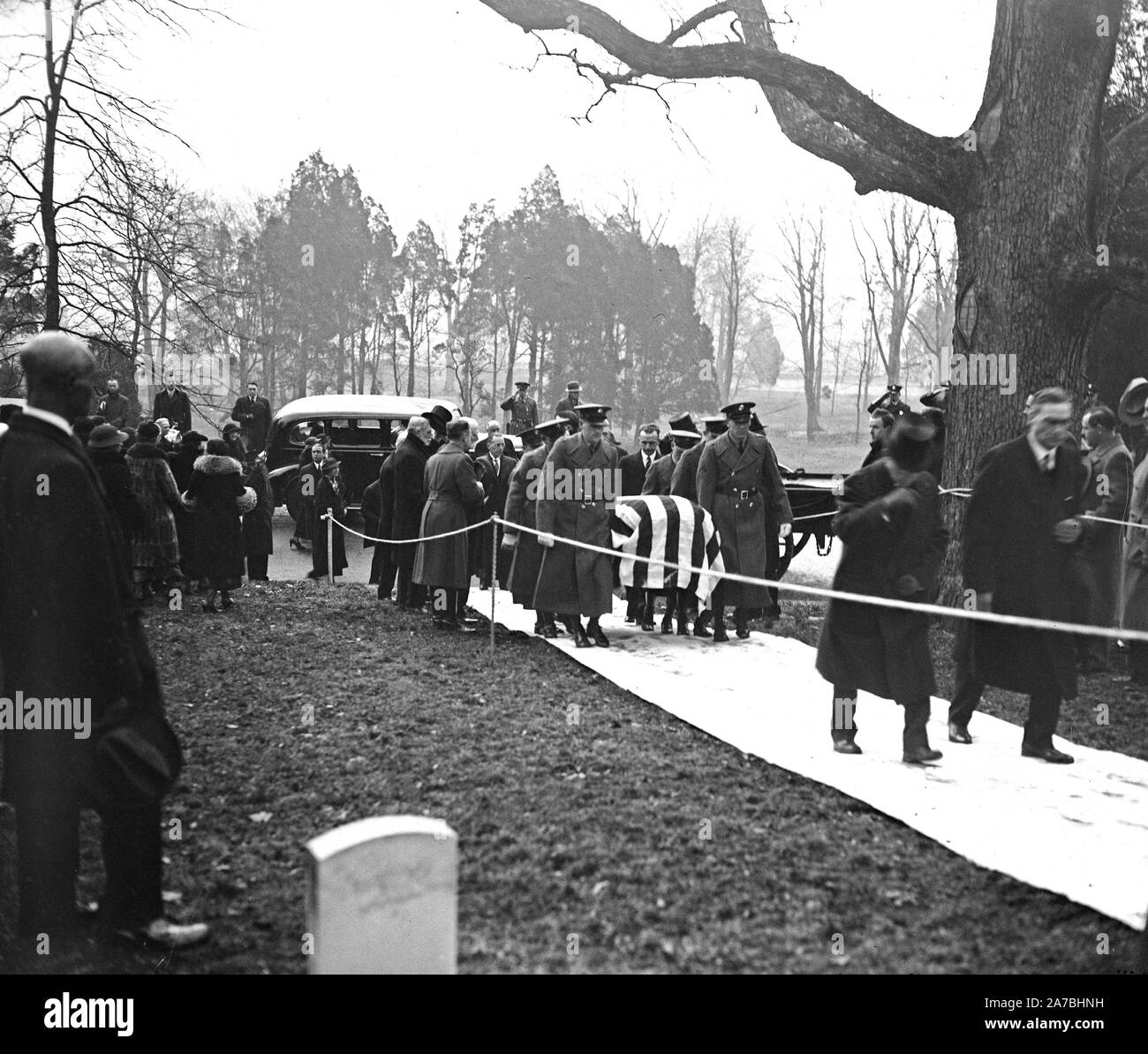 1935 oliver wendell holmes funeral Black and White Stock Photos