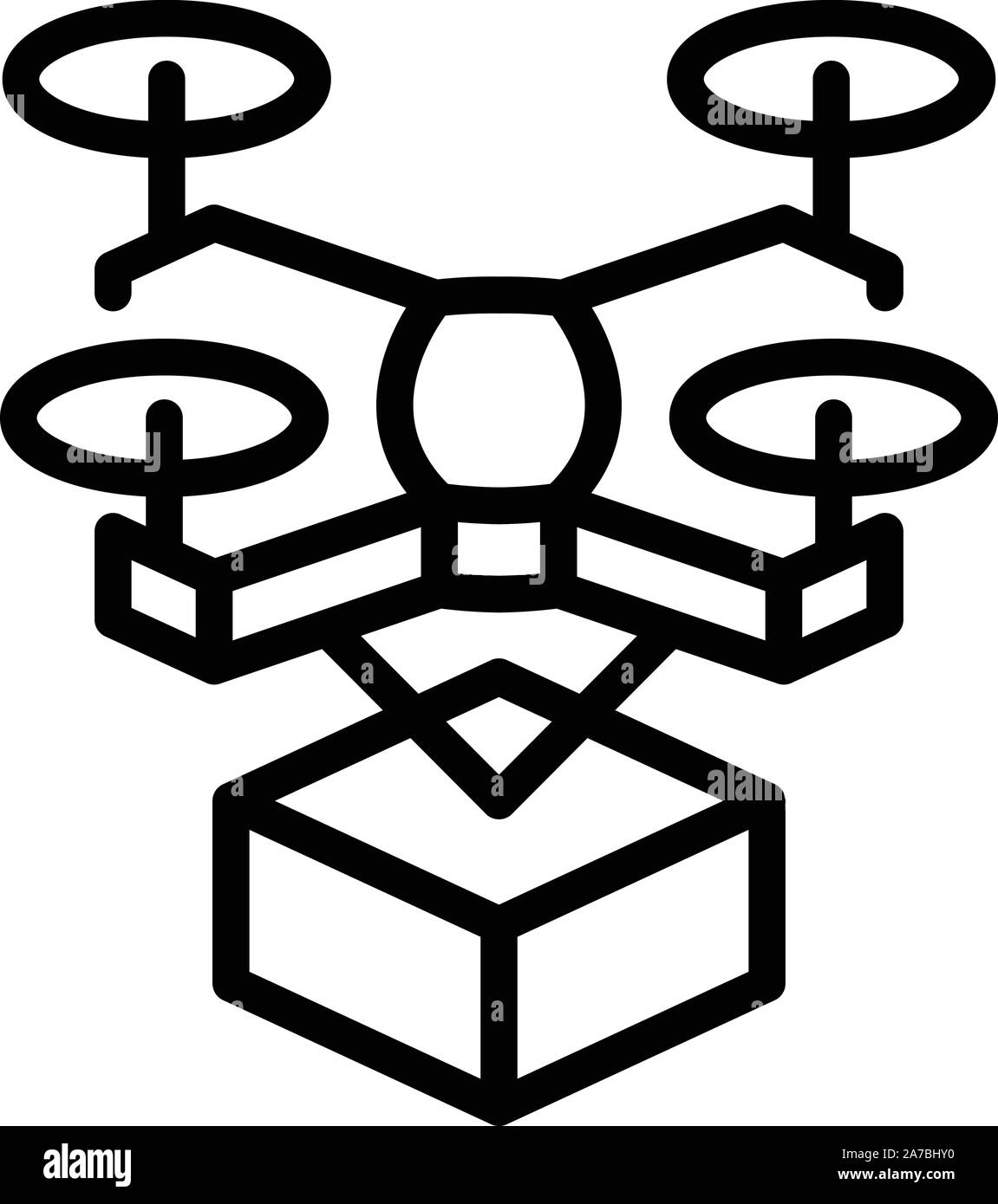 Drone delivery icon, outline style Stock Vector Image & Art - Alamy