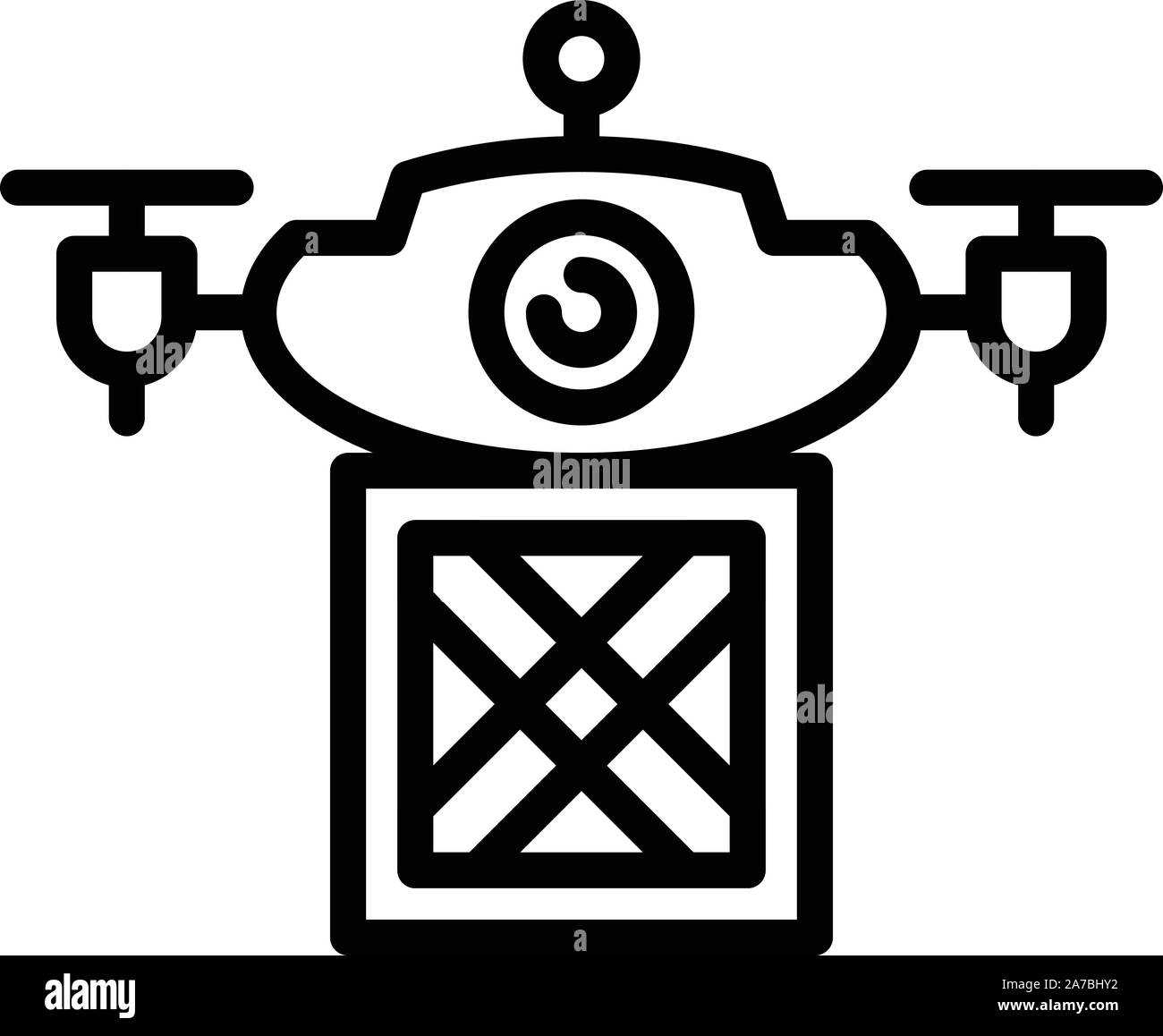 Modern drone delivery icon, outline style Stock Vector Image & Art - Alamy