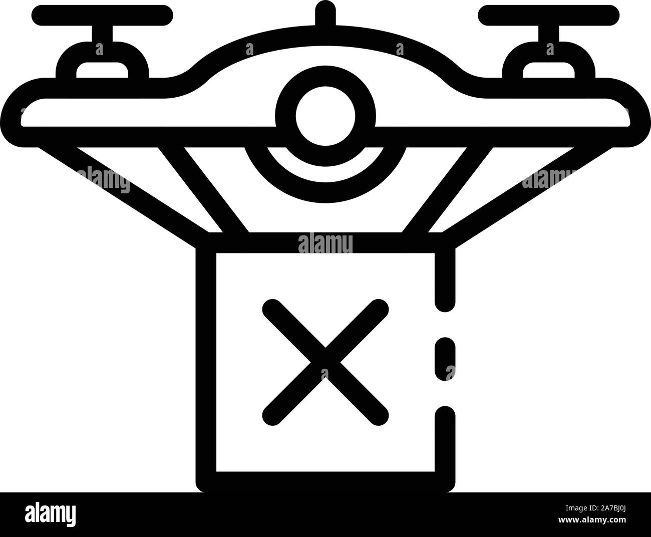 Parcel drone delivery icon, outline style Stock Vector Image & Art - Alamy