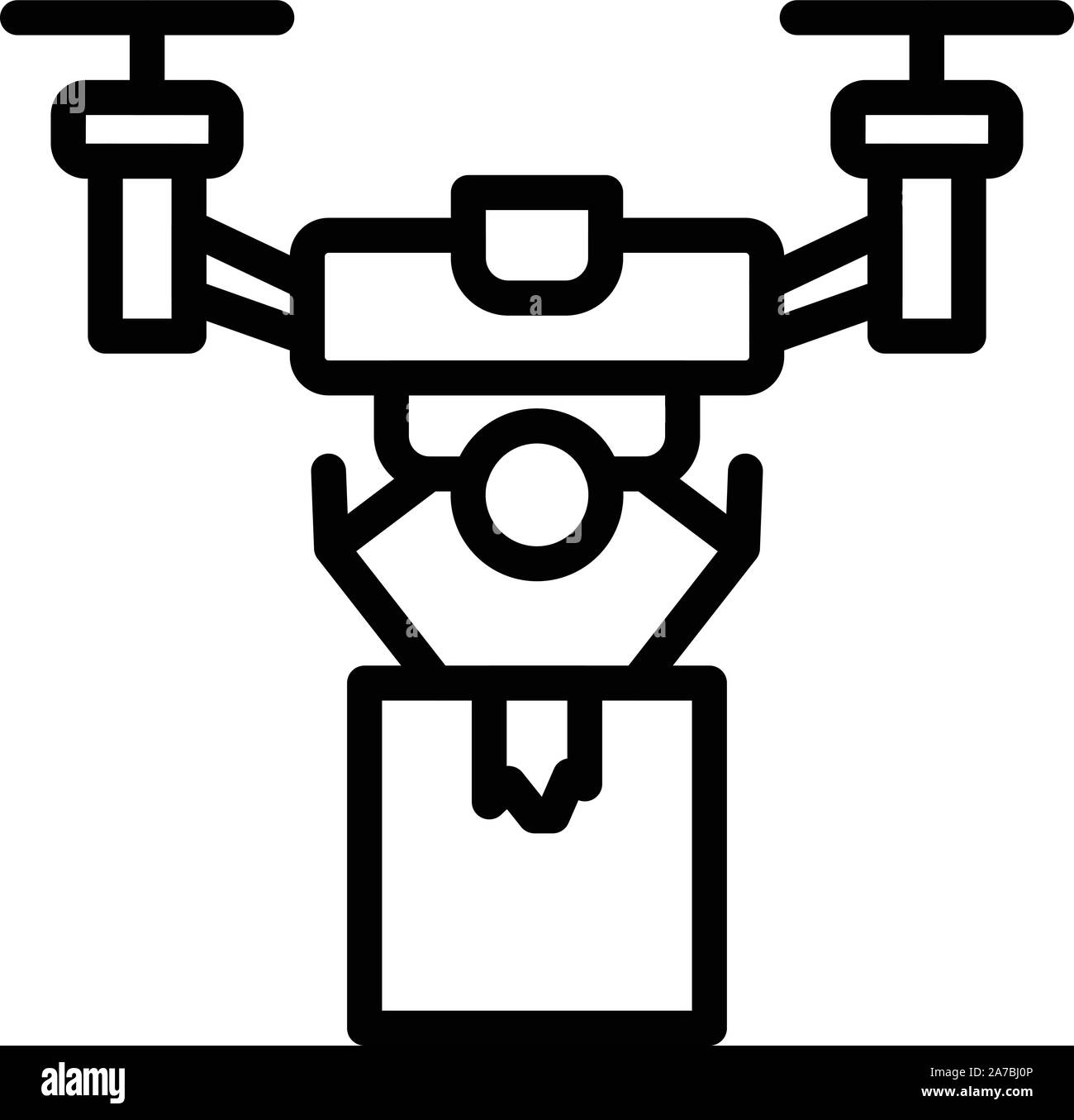 Air drone delivery icon, outline style Stock Vector Image & Art - Alamy