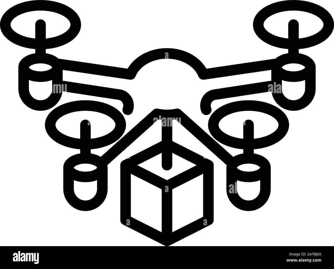 City drone delivery icon, outline style Stock Vector Image & Art - Alamy