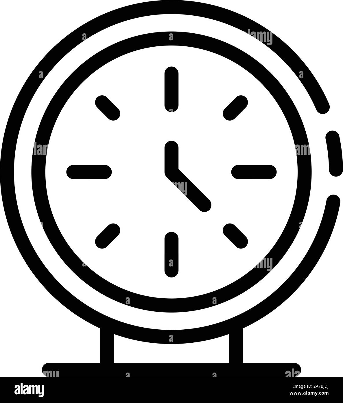 Office clock icon, outline style Stock Vector Image & Art - Alamy