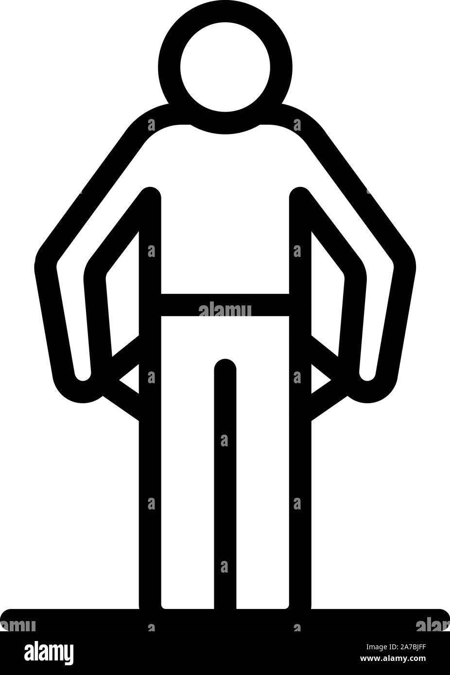 Man get fired icon, outline style Stock Vector