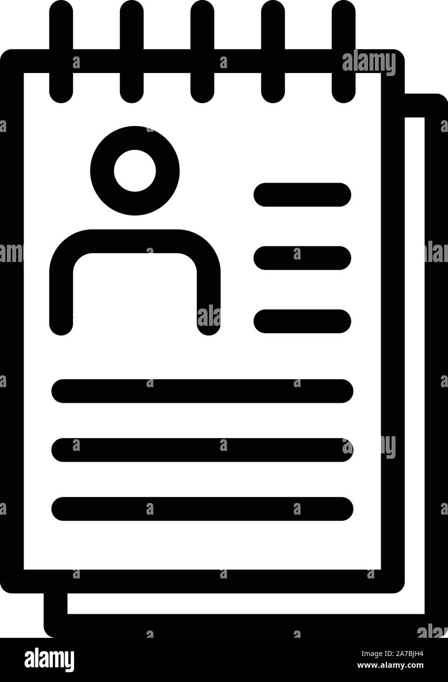 Personal data sheet icon, outline style Stock Vector Image & Art - Alamy
