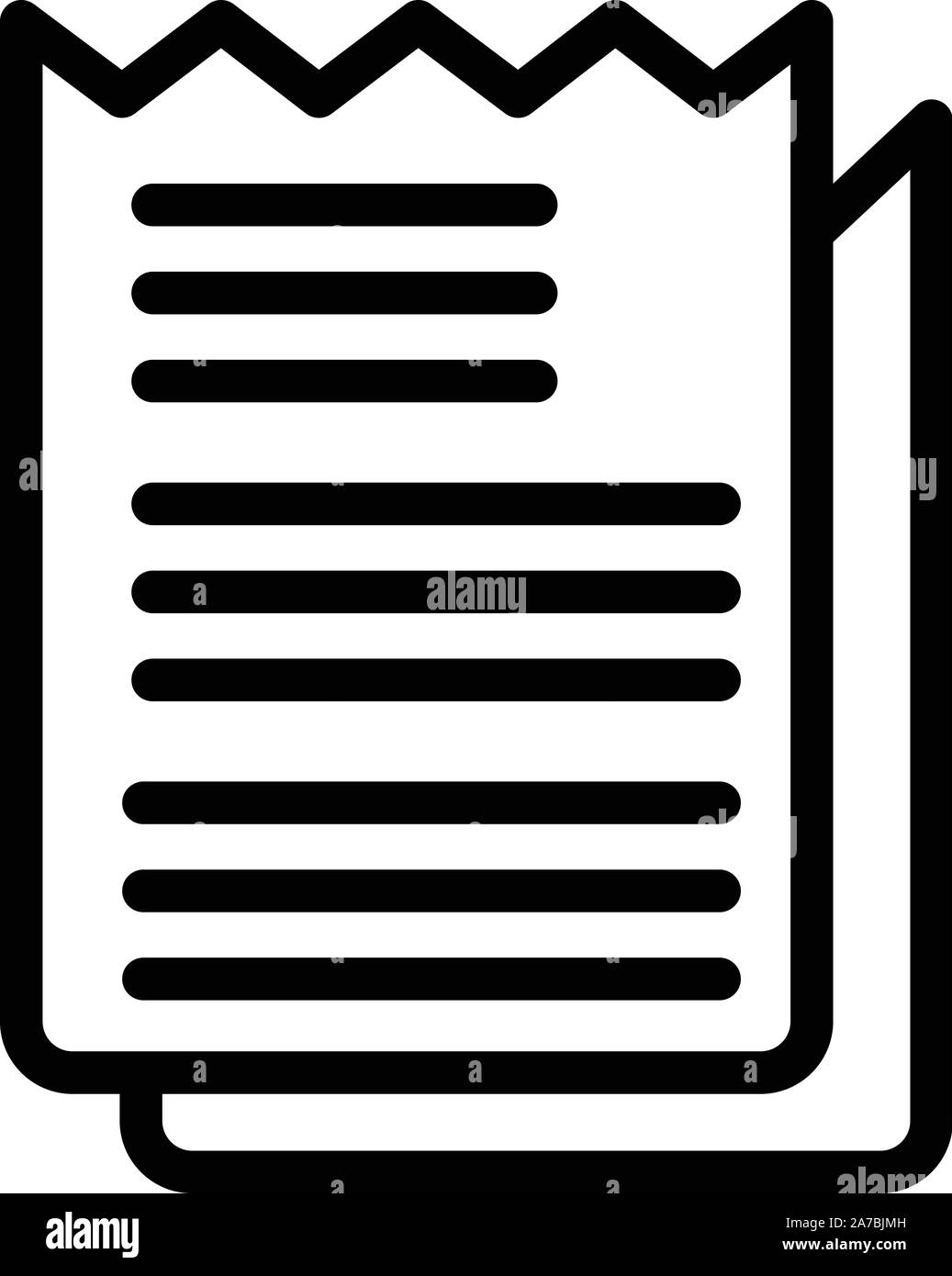 Payment receipt icon, outline style Stock Vector Image & Art - Alamy