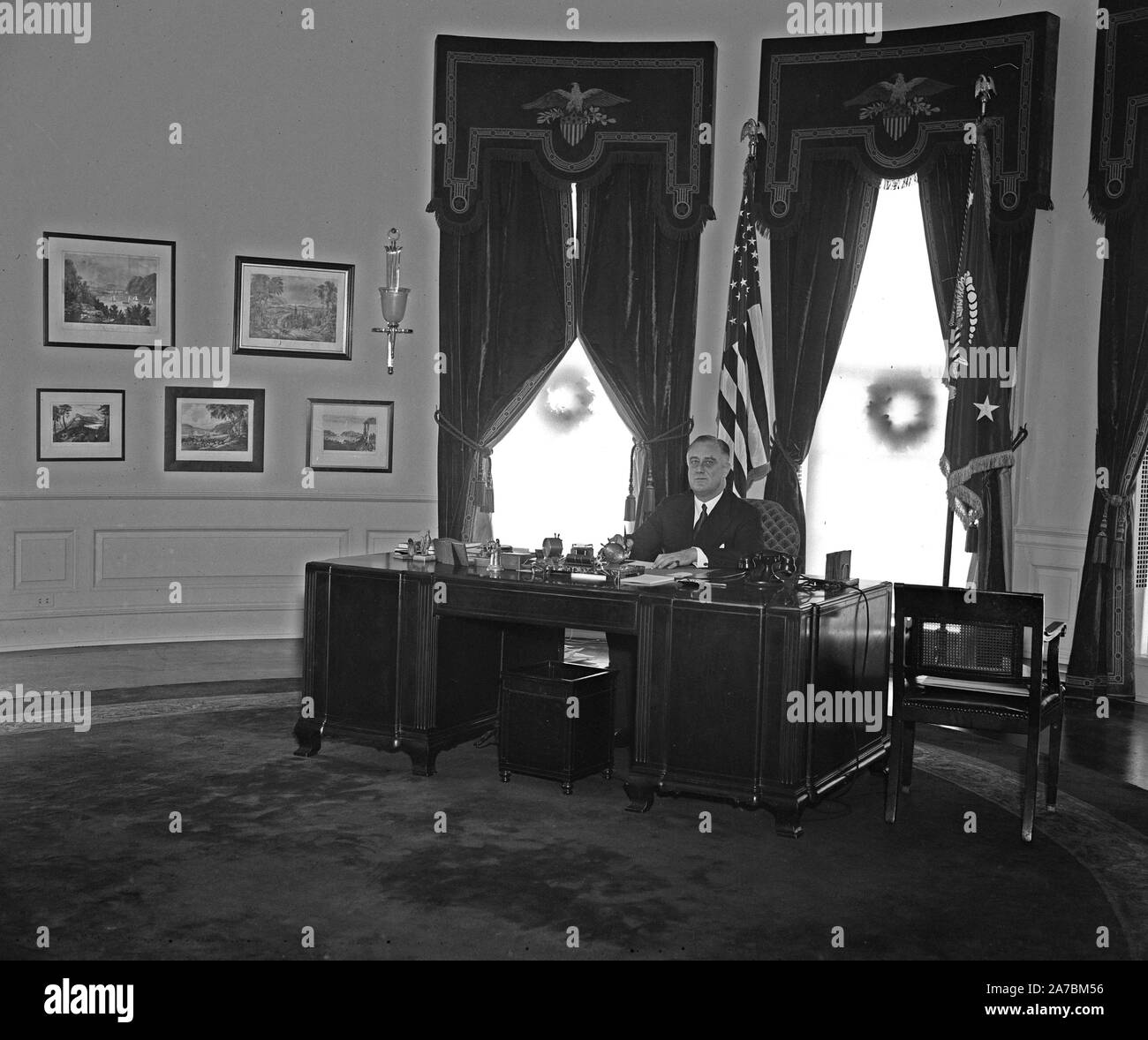 Franklin roosevelt in oval office hi-res stock photography and images