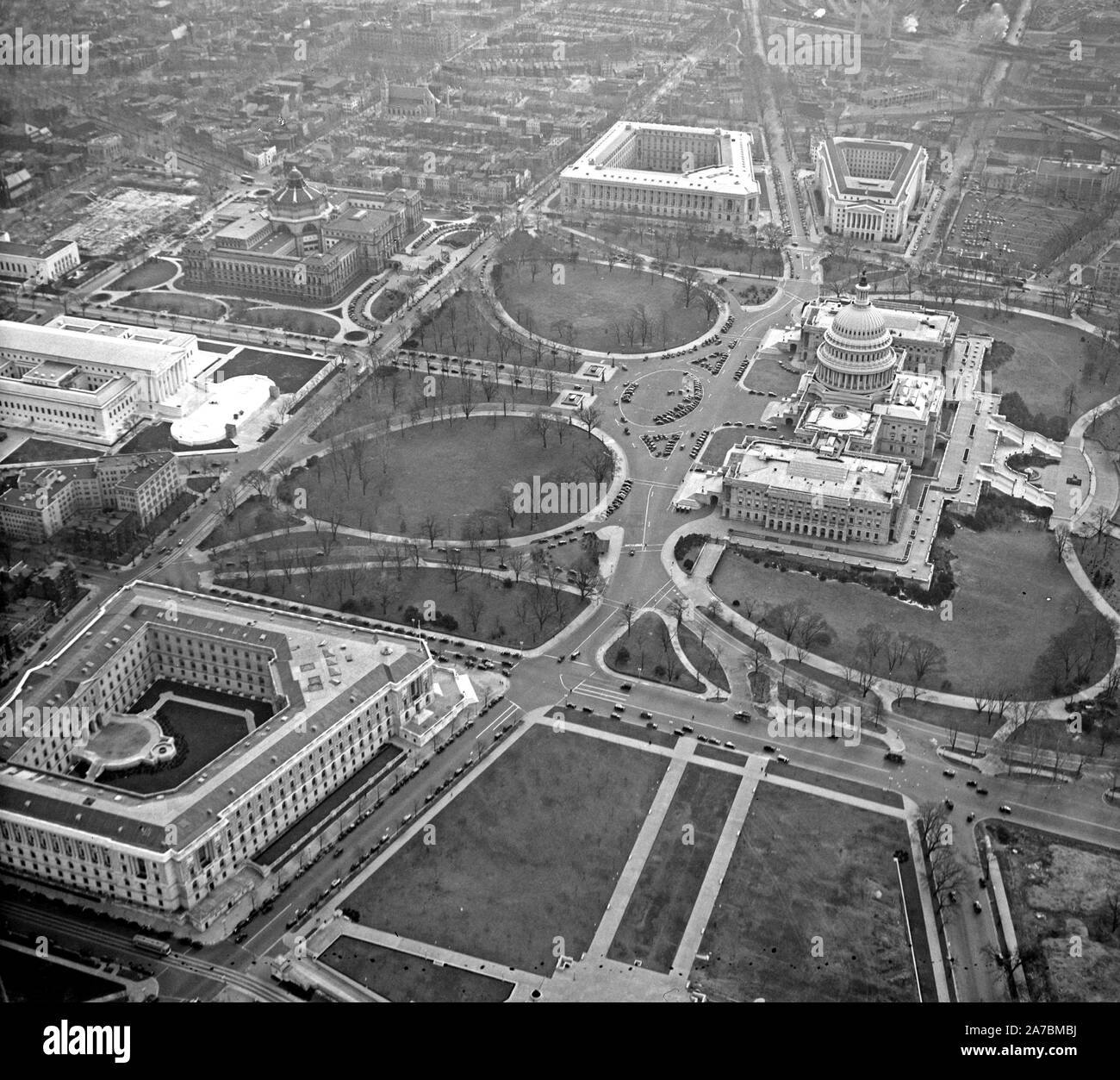 Washington D.C. History Aerial view of Washington D.C. ca. January