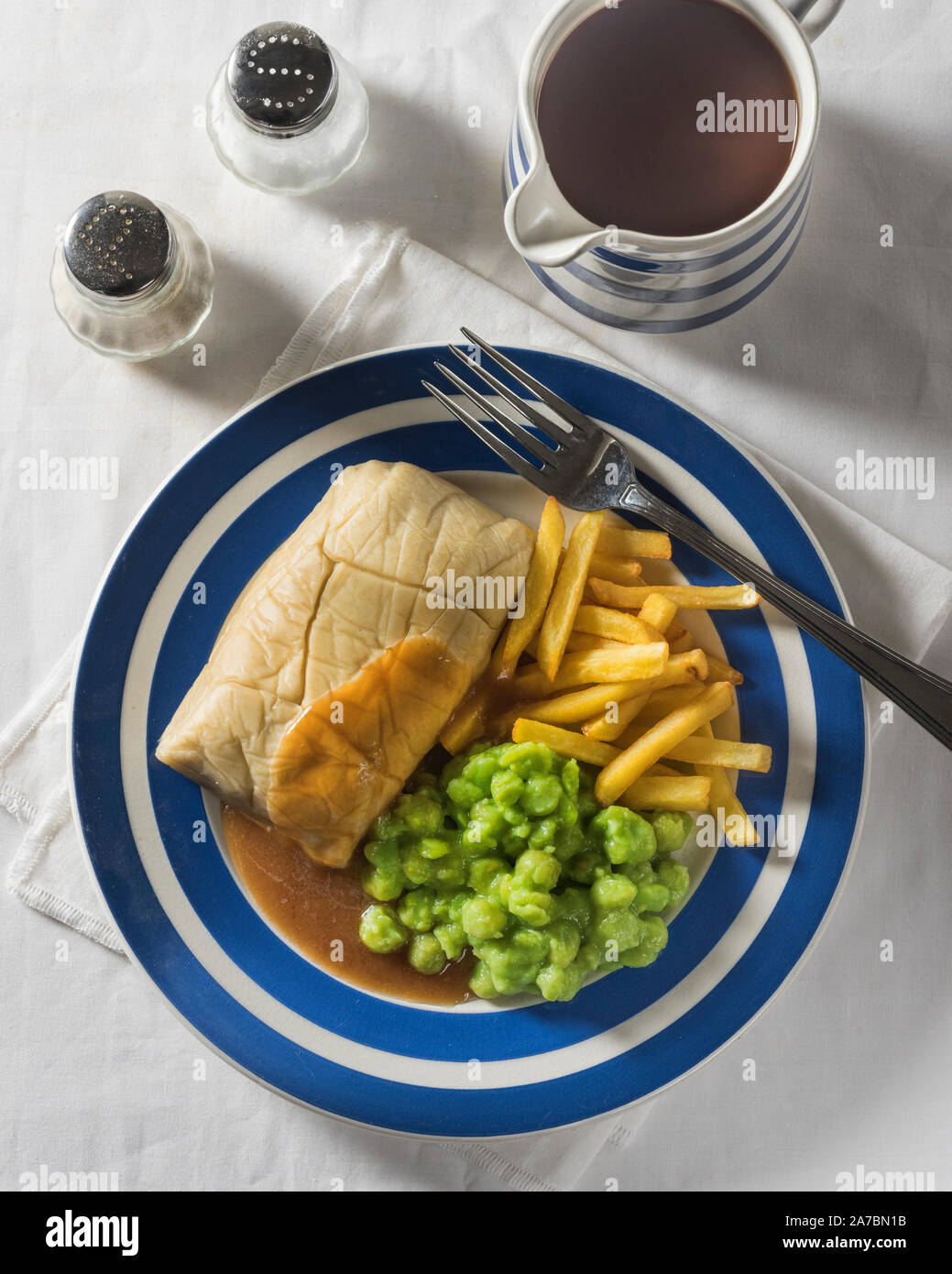 Rag pudding. Traditional meat dish Lancashire. Regional food UK Stock