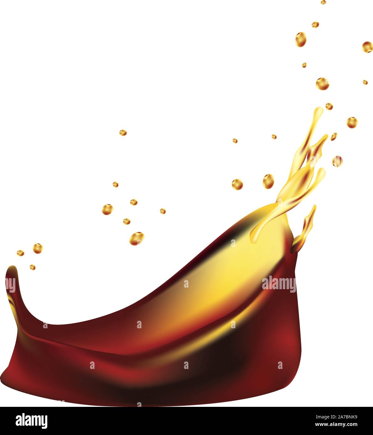 Abstract splashes of black coffee design on white background Stock ...