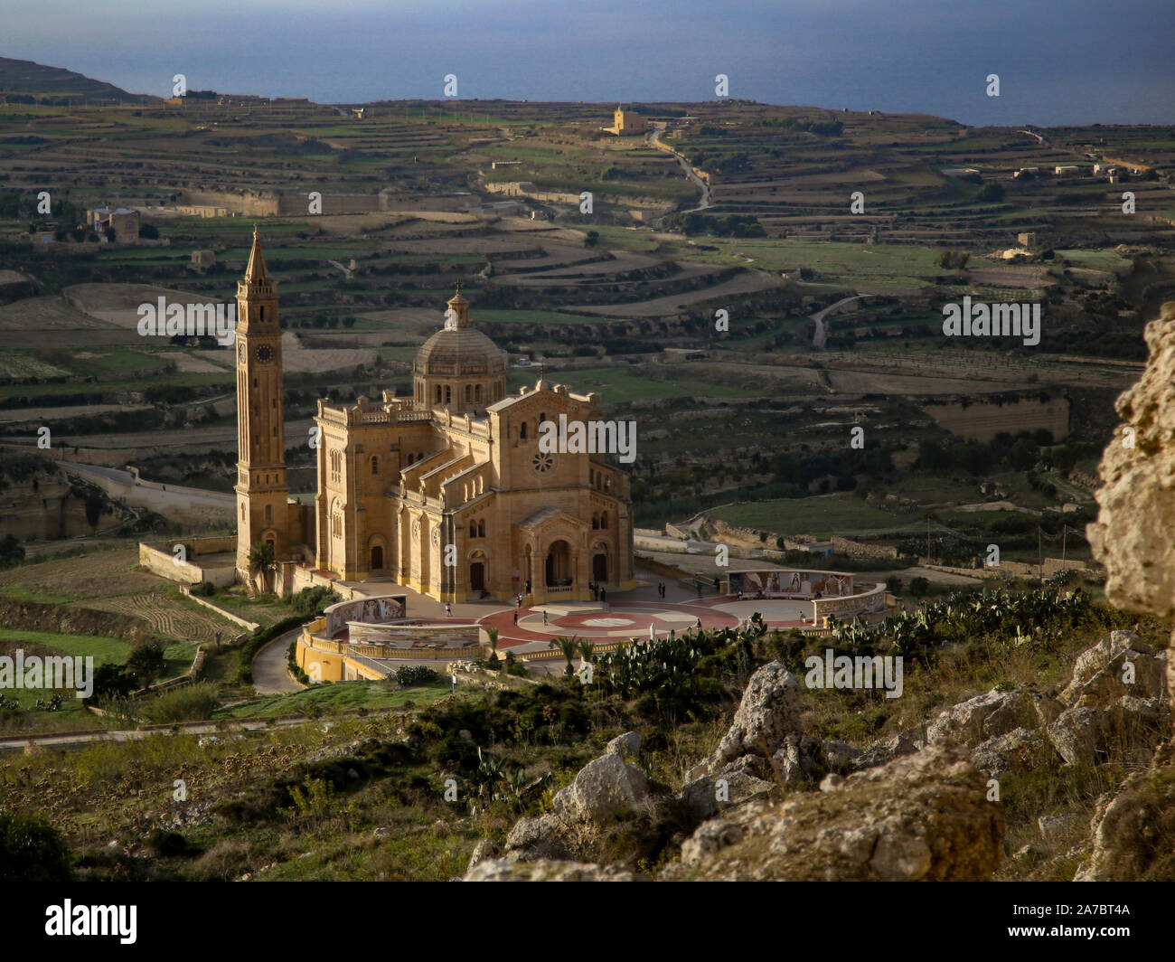 Basilica of the National Shrine of the Blessed Virgin of Ta' Pinu on Gozo Stock Photo