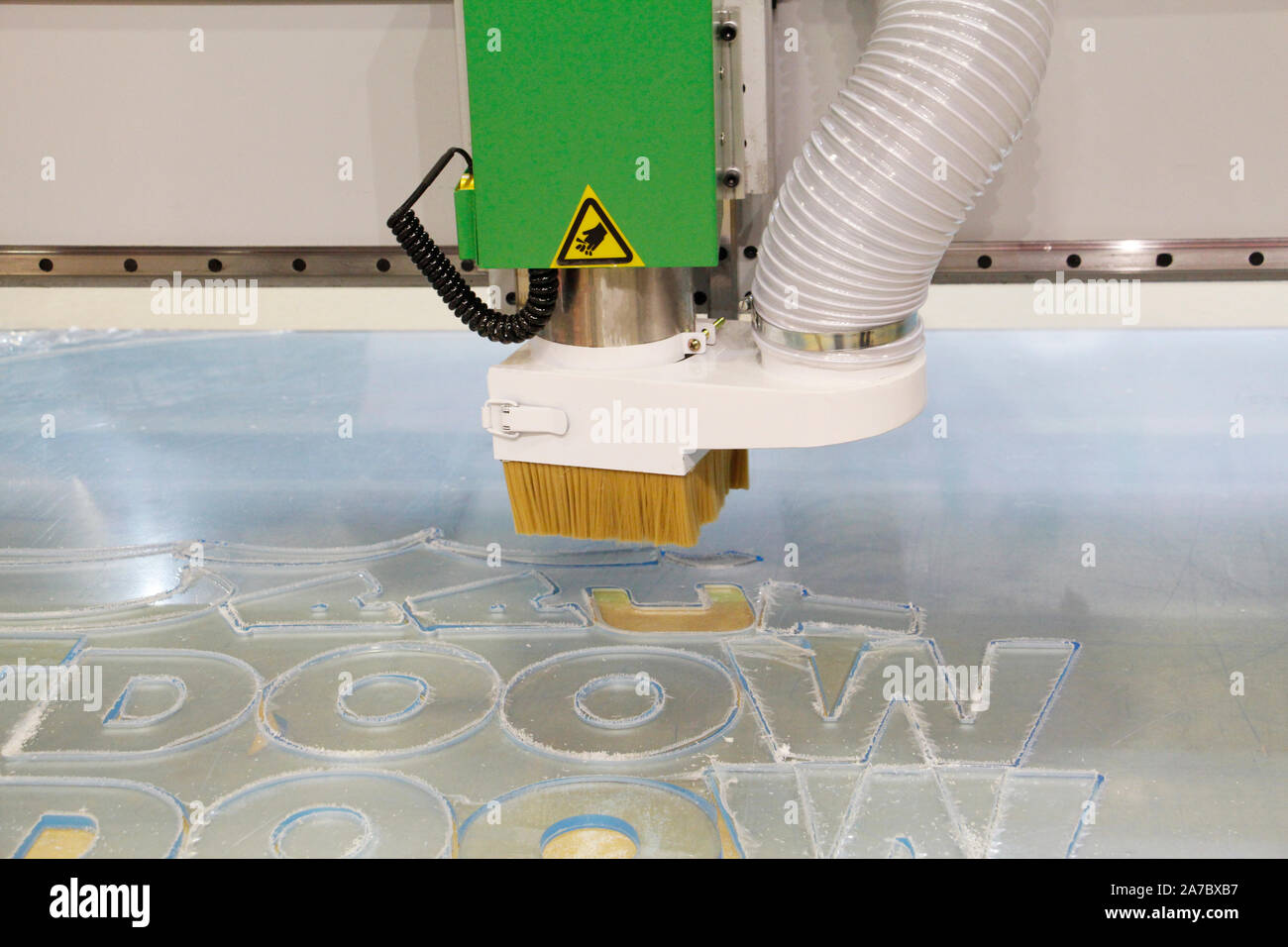 Watercooled milling and engraving machine. CNC machine. Milling work