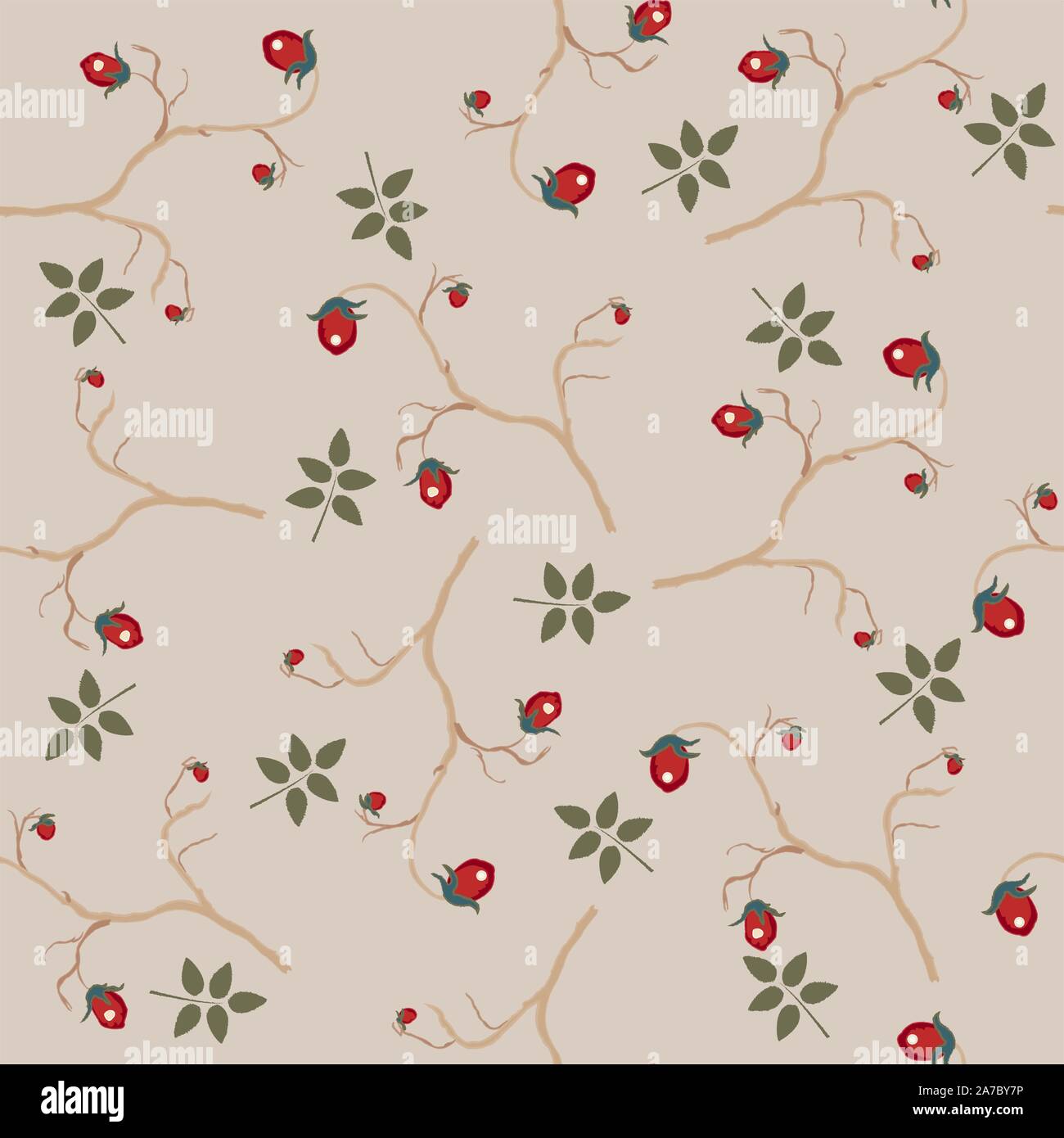 Cute Hand Drawn Seamless Pattern. Vector Illustration Stock Vector ...
