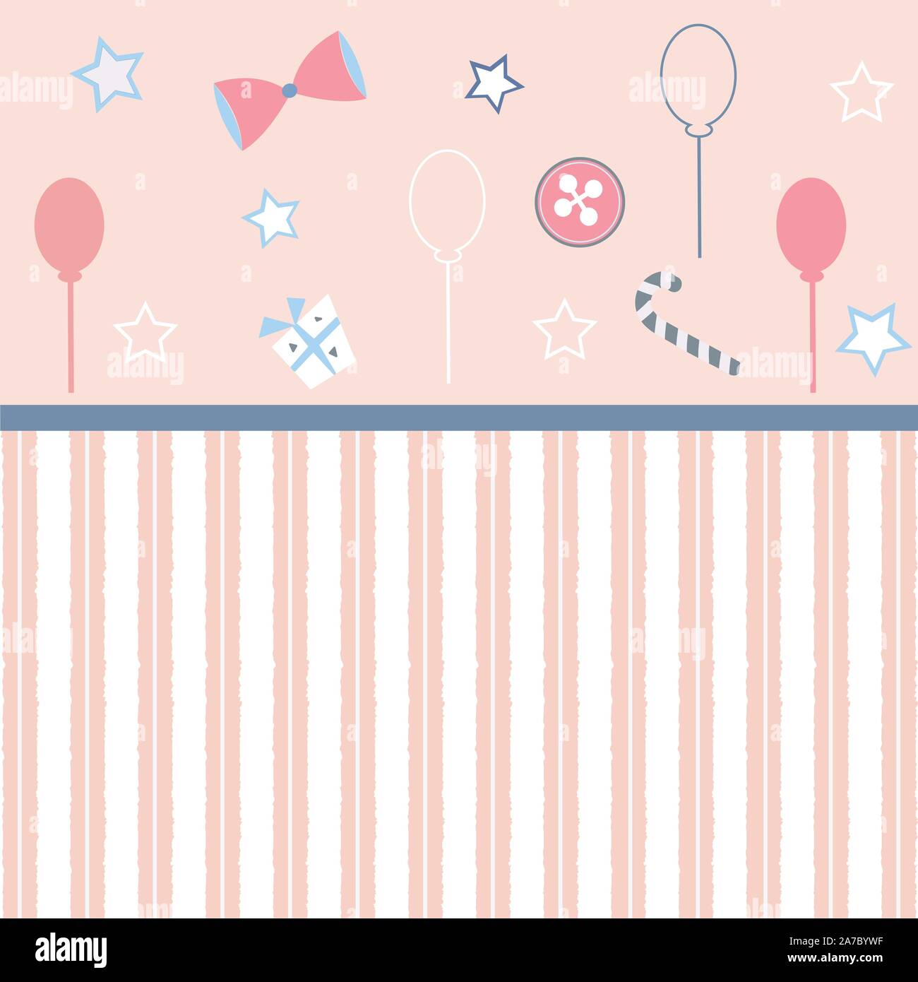 Girlish Frame in Pink. Vector Illustration Stock Vector