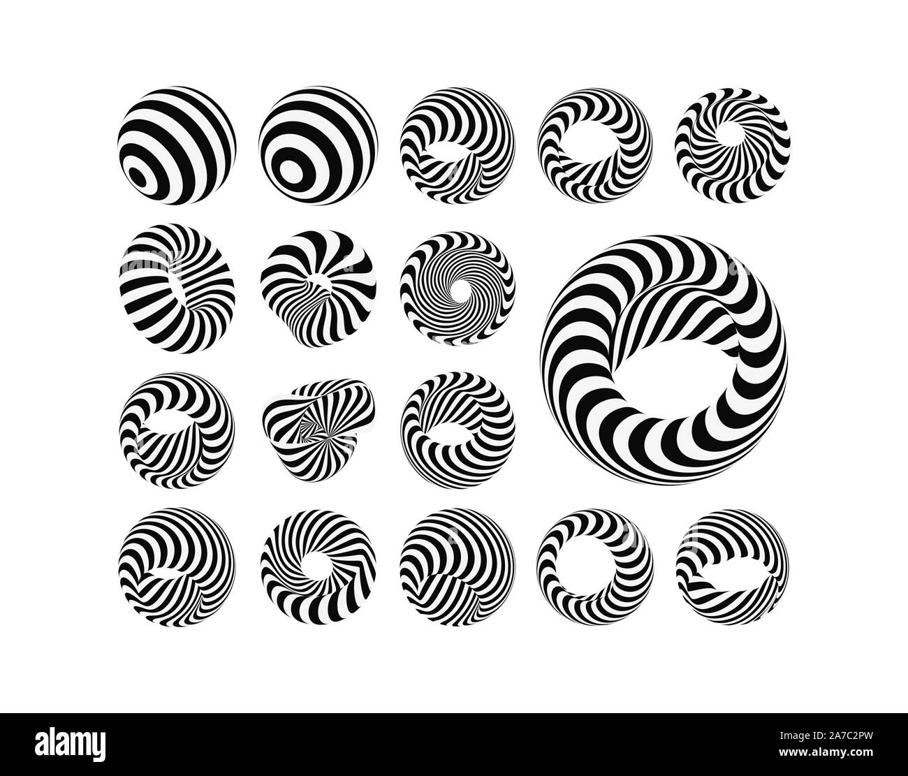 Abstract Design Element. Optical Art. Vector illustration. Stock Vector