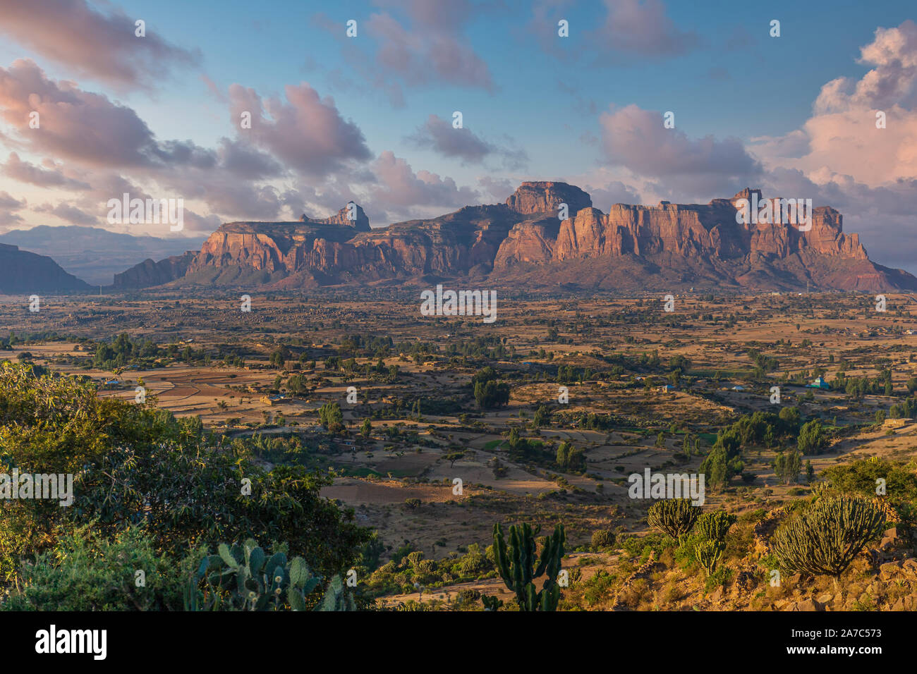 The landscape of Gheralta in Tigray, Northern Ethiopia Stock Photo
