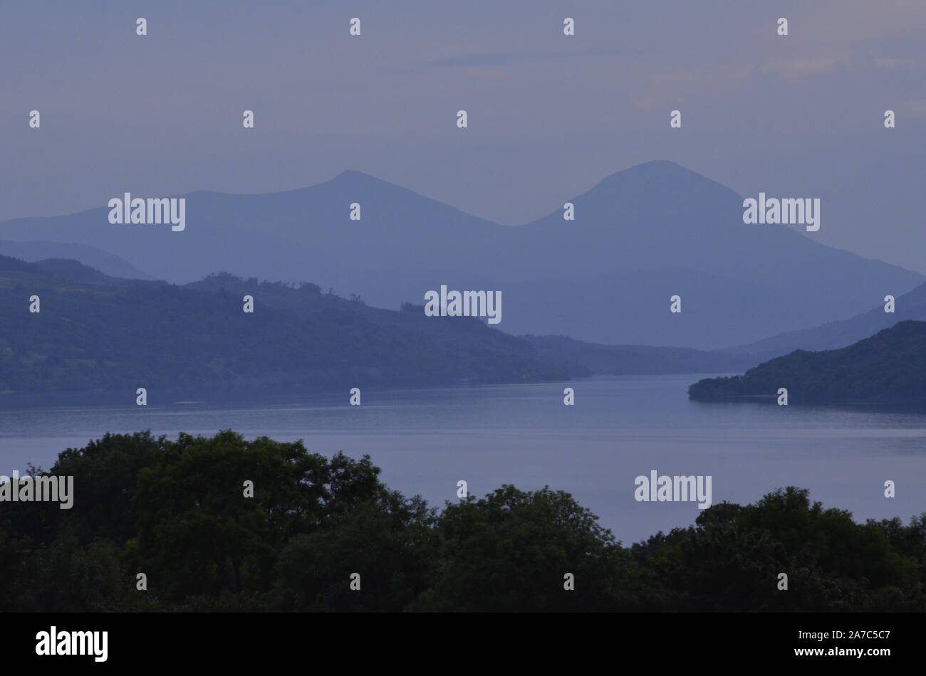 Landscape of Loch Tay Scotland UK Stock Photo